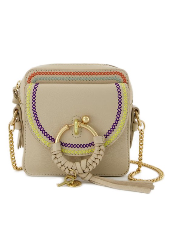 SEE BY CHLOÉ JOAN CAMERA BAG  - CEMENT BEIGE - LEATHER,c7761cfc-4bc4-5603-f9e1-b02f7a9365c5