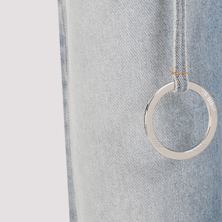 Attico The Belted Jeans In Blue