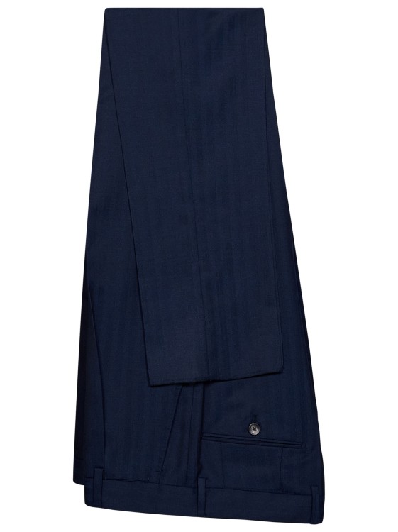 Shop Lardini Navy Blue Suit
