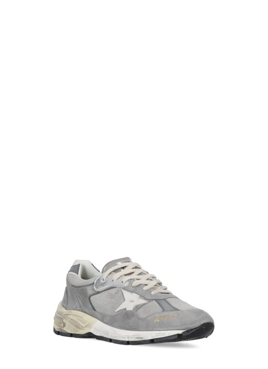 Shop Golden Goose Grey Leather And Technical Fabric Sneakers