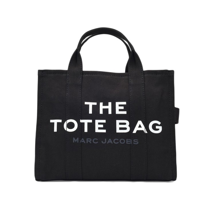 Shop Marc Jacobs The Medium Tote Bag- Black - Cotton