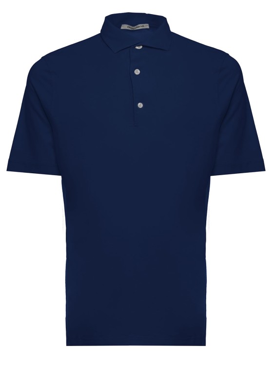 Gaudenzi Blue Cotton Polo Shirt In Black