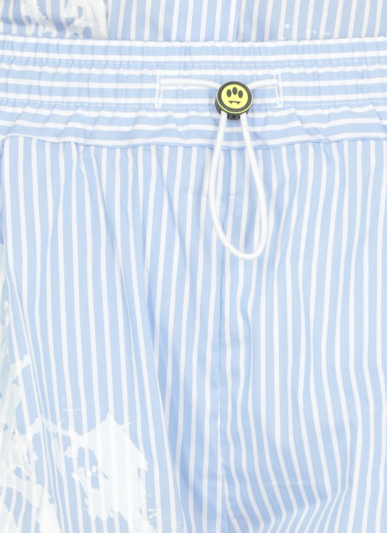 Shop Barrow Striped Shorts In Blue