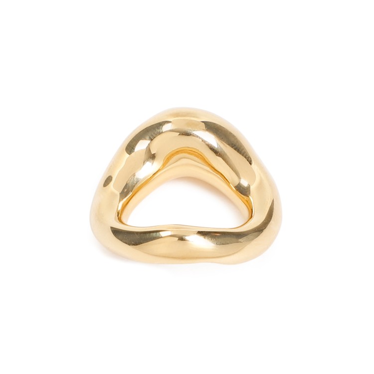 Shop Jil Sander Gold Brass Ring