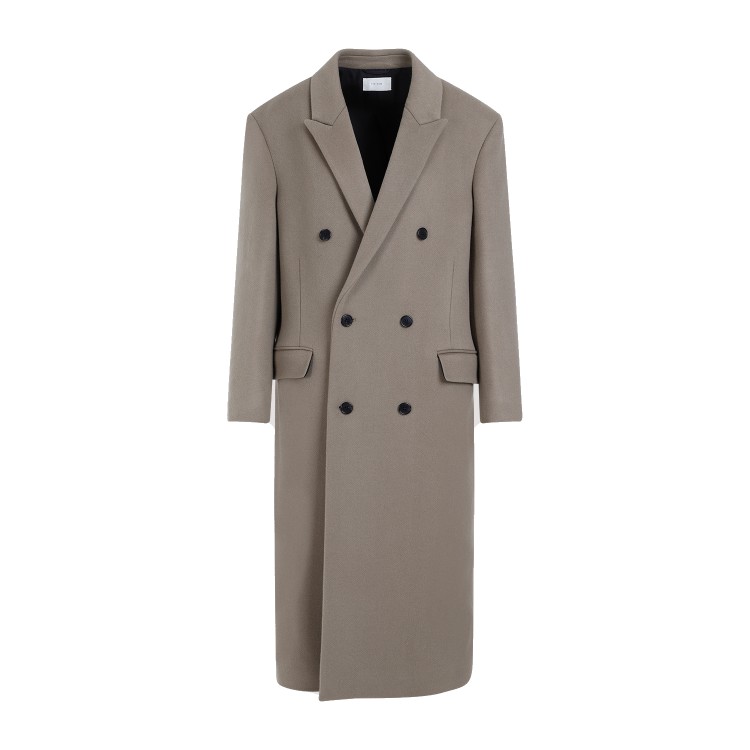 The Row Dirty Brown Cashmere Anderson Coat In Blue