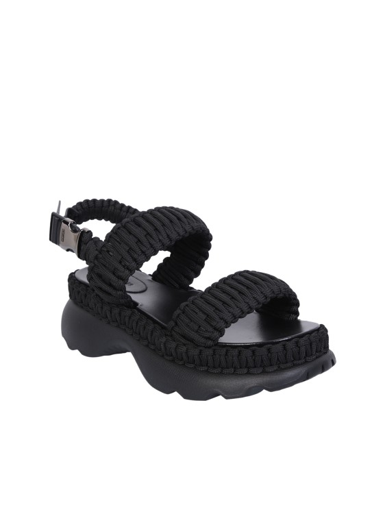 Shop Moncler Black Belay Sandals