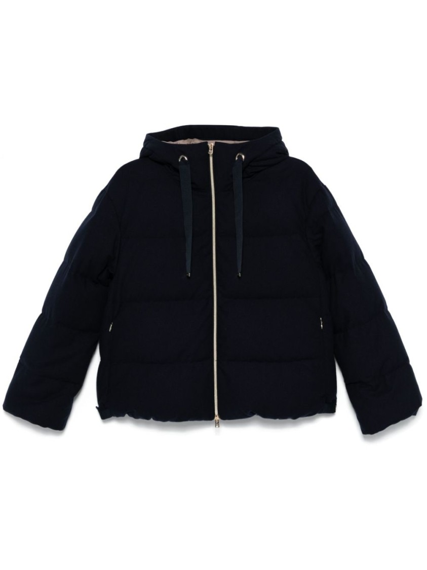 Herno Navy Ultralight Bomber Jacket In Black