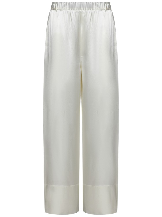 Armarium White Loose-leg Trousers In Gray