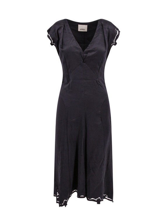 Shop Isabel Marant Stretch Silk Dress In Black