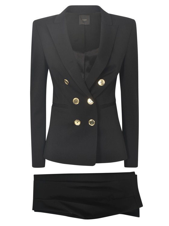Shop Pinko Black Stretch-design Jersey Suit
