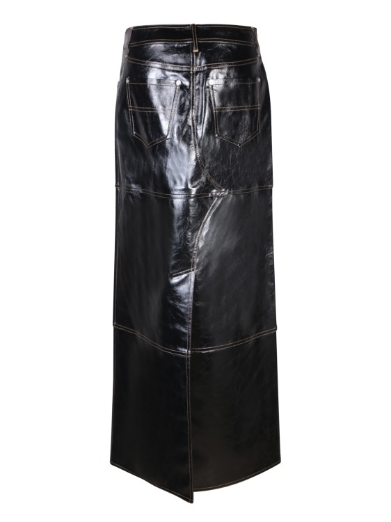 Shop Stand Studio Long Faux Leather Skirt In Black