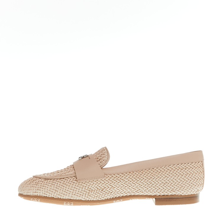 Casadei Round Head Loafer Shoes In Neutrals