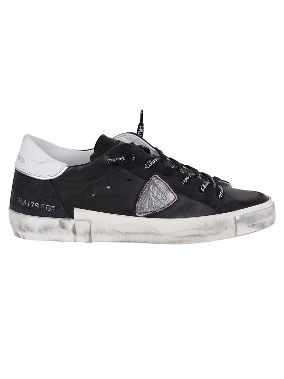 Shop Philippe Model Prsx Sneakers In Black Leather And Suede