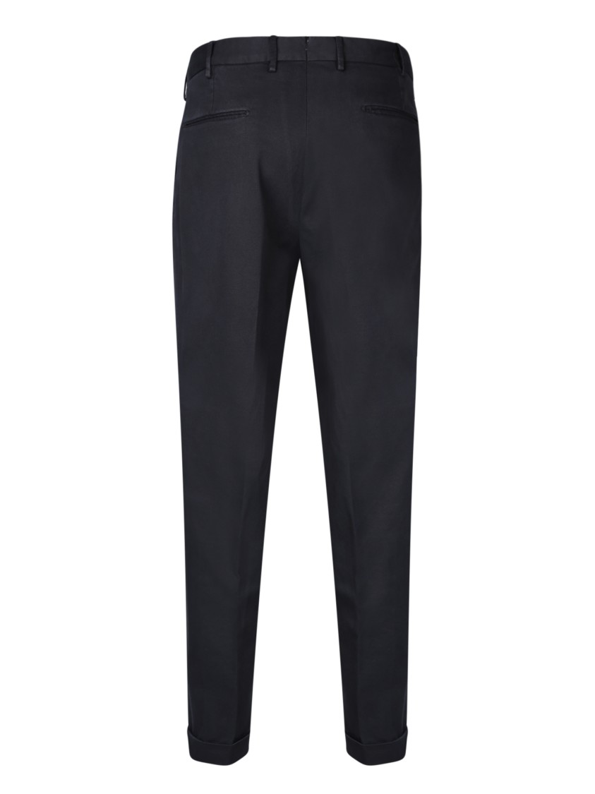 Dell'oglio Sleek Formal Trousers With Tailored Fit And Elegant Detailing In Black