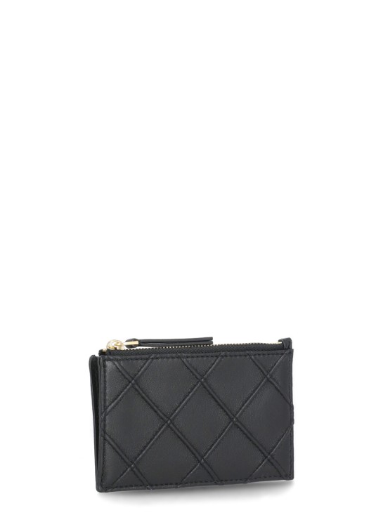 Shop Tory Burch Black Smooth Leather Card Holder