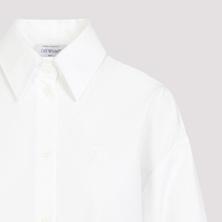 Shop Off-white White Cotton Bookish Baseball Shirt