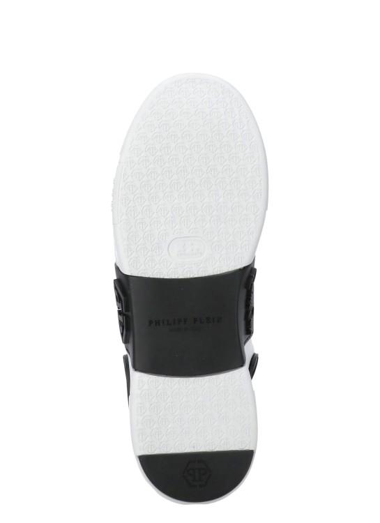 Shop Philipp Plein White Smooth Leather Sneaker In Black