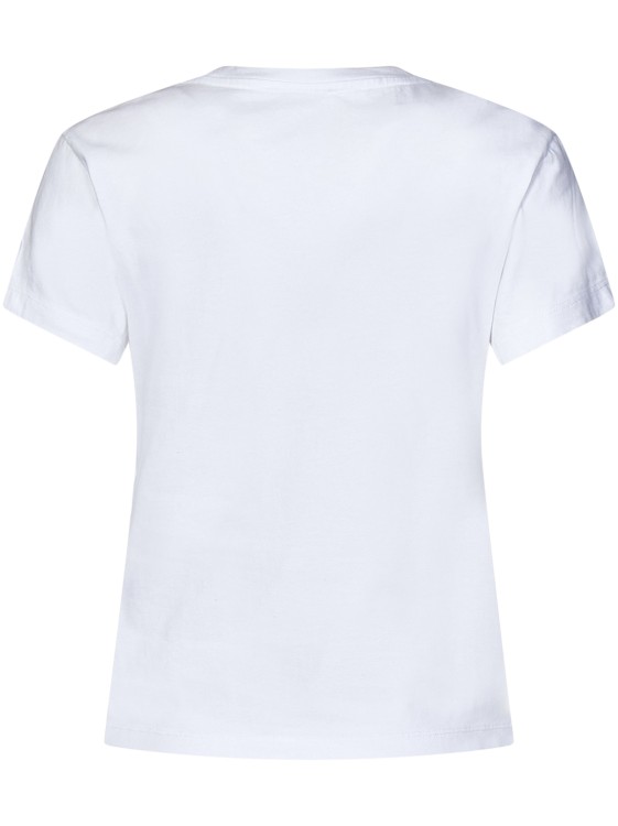 Shop Off-white Fitted T-shirt In White Cotton Jersey