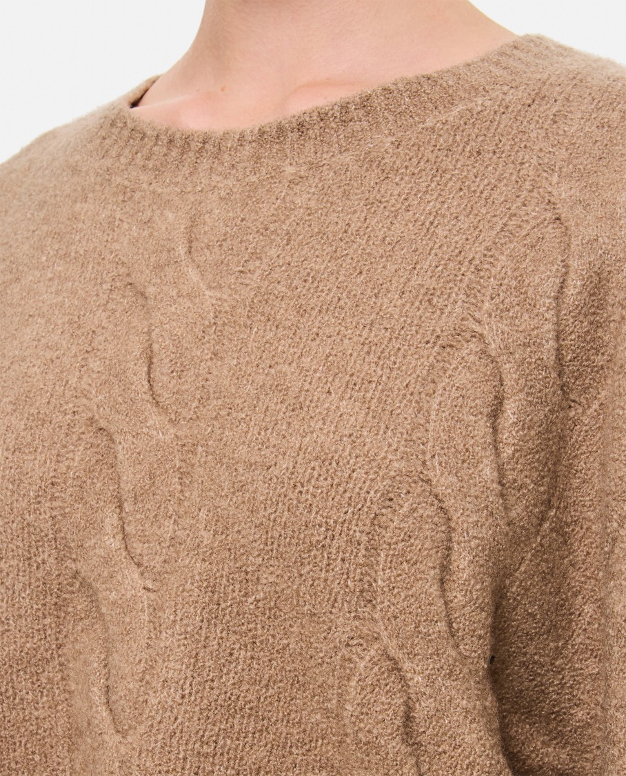 Lisa Yang Sweater Woman Color Sand In Brown