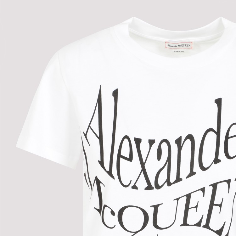 Shop Alexander Mcqueen White Cotton Warped T-shirt