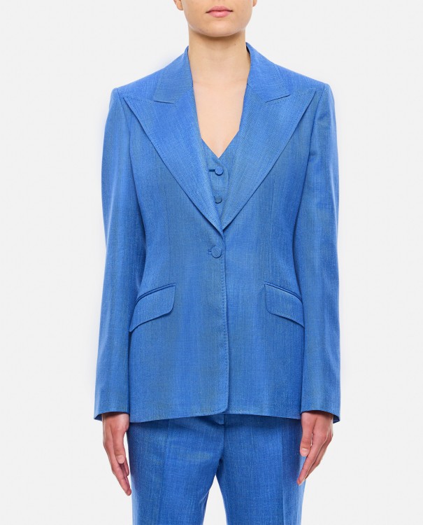 Shop Gabriela Hearst Leiva Blazer In Blue