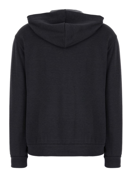 Shop Brunello Cucinelli Silk Cotton Hooded Sweatshirt In Grey