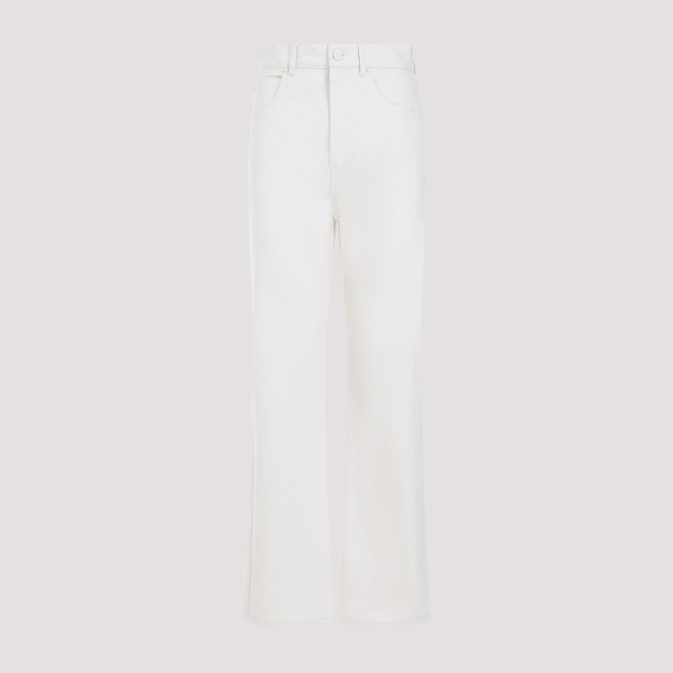 Shop Max Mara Achille White Cotton Pants