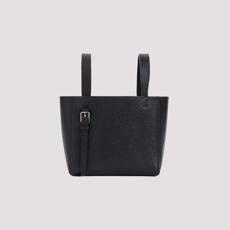 Shop Valextra Black Bucket Mini Bag