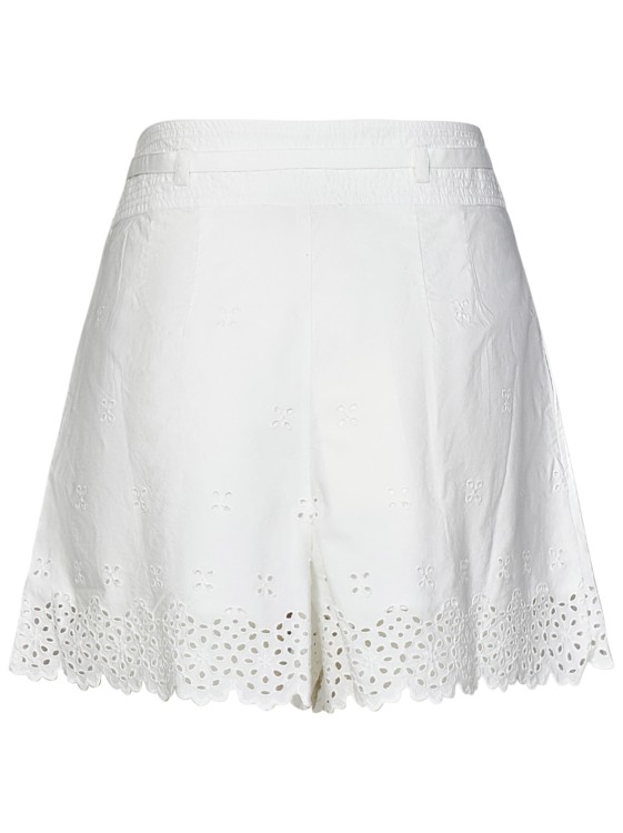 Shop Ulla Johnson Sabine White Water-washed Cotton Poplin Shorts