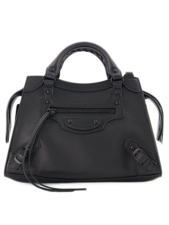 Balenciaga Mini City Leather Tote Bag Black  STYLISHTOP