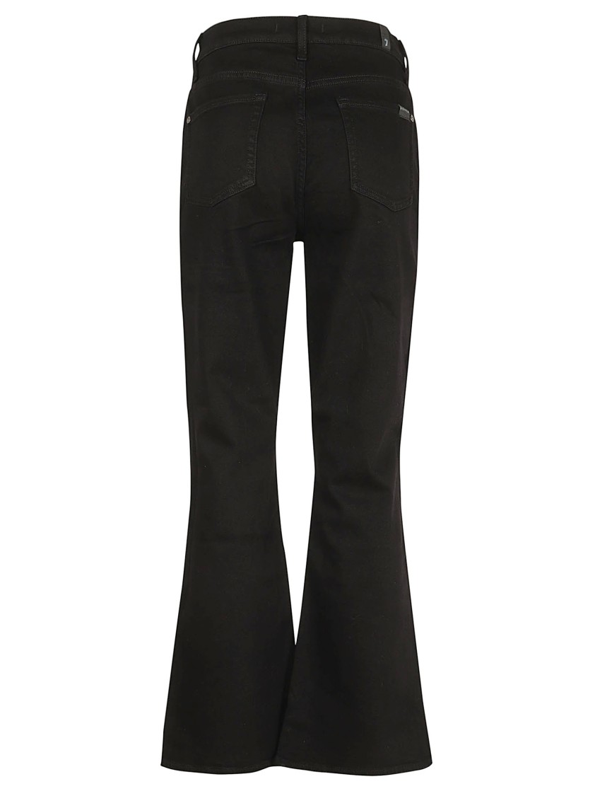 7 For All Mankind Flared Cotton Jeans With Sleek Design And Comfortable Fit In Black