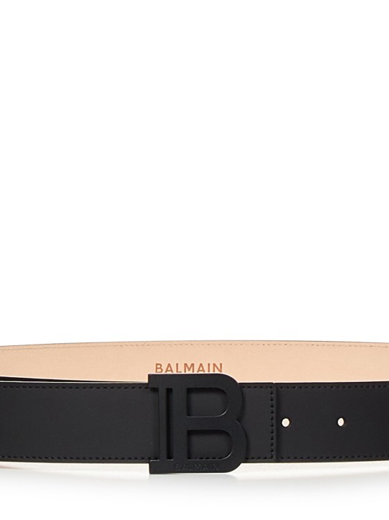 Shop Balmain Black Leather Belt