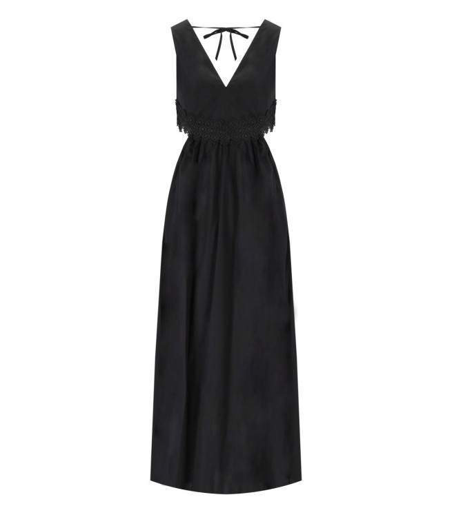 Shop Twinset Black Cut-out Dress