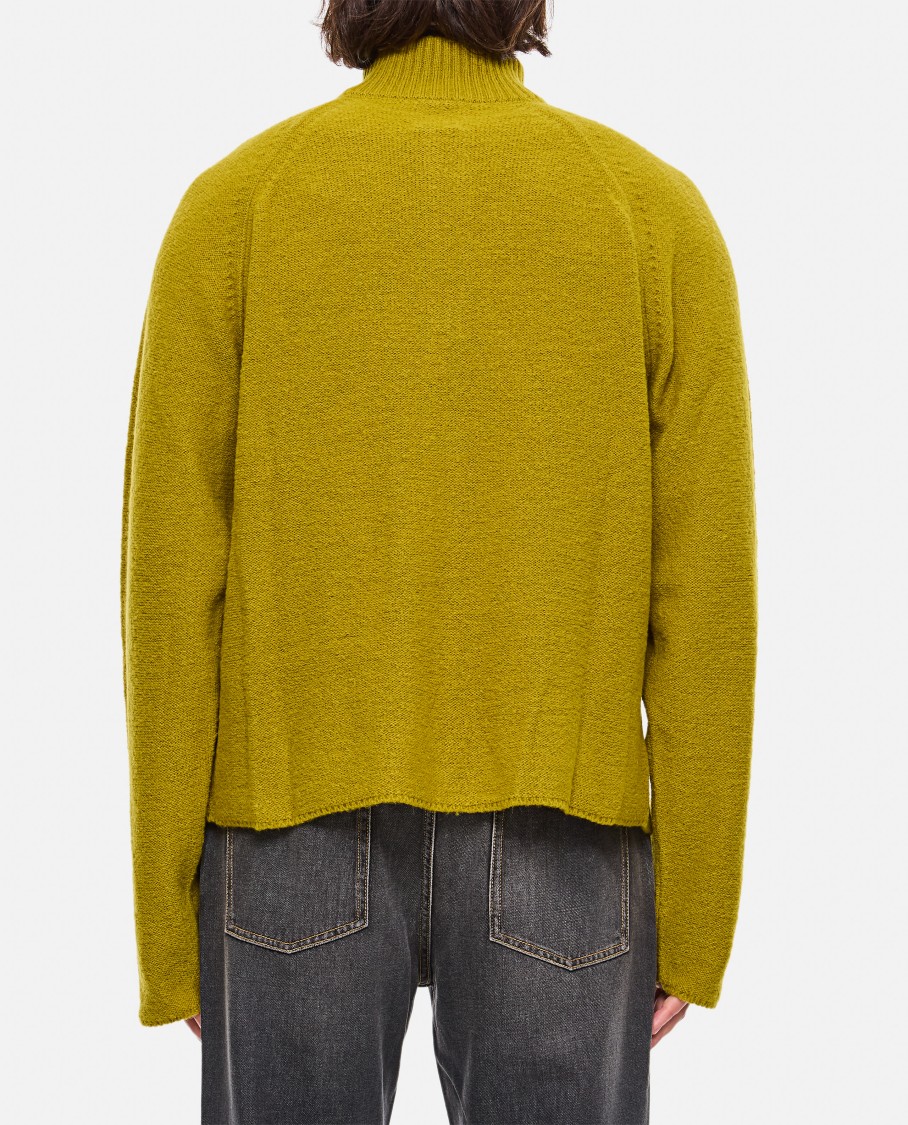 Roa Mohair Zip Cardigan In Yellow