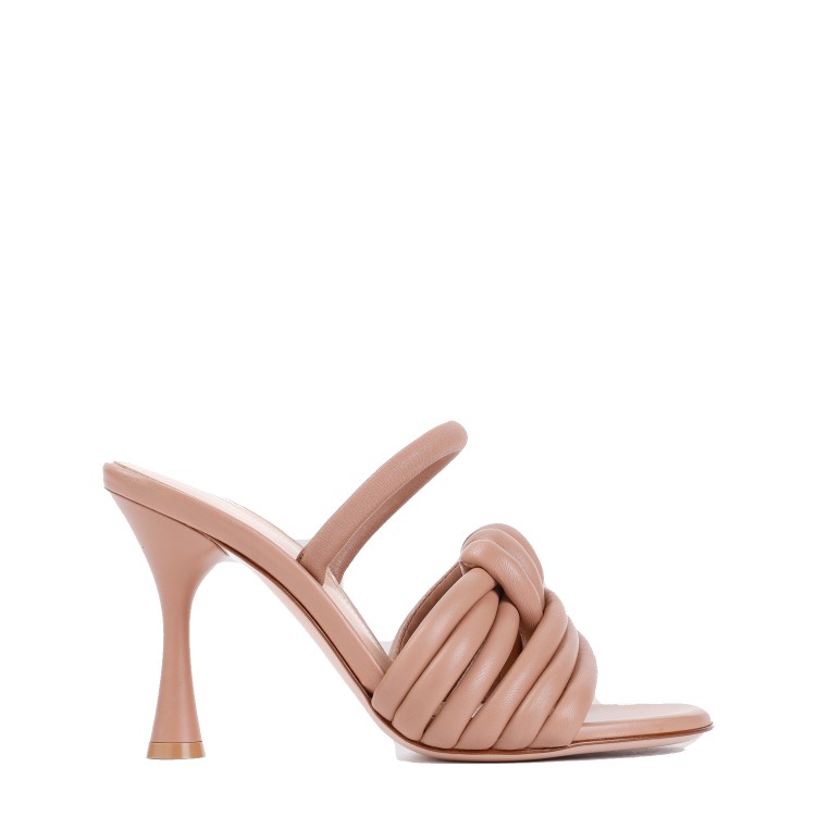 Shop Gianvito Rossi Praline Brown Nappa Leather Sandal In Pink