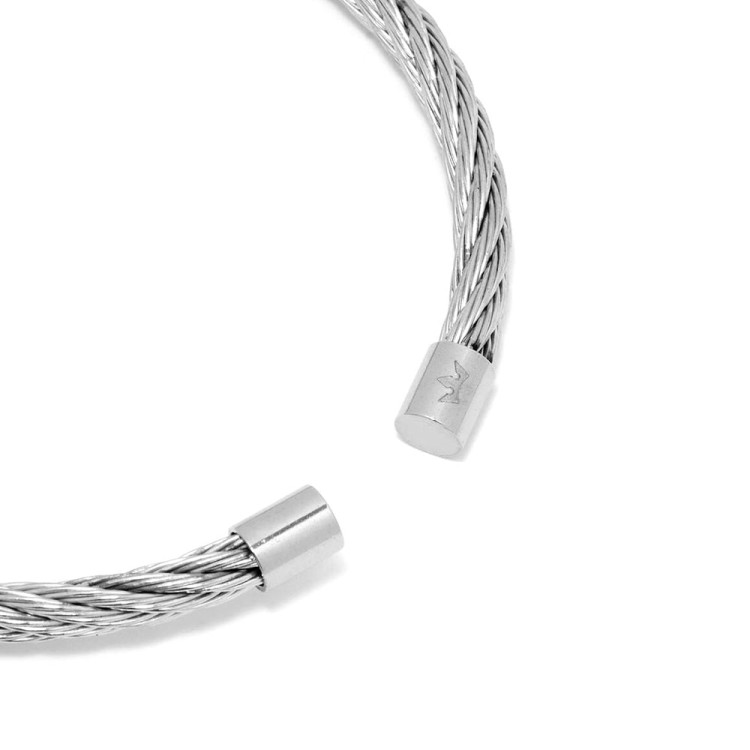 Shop Roderer Aurelio Bracelet - Stainless Steel Cable Silver