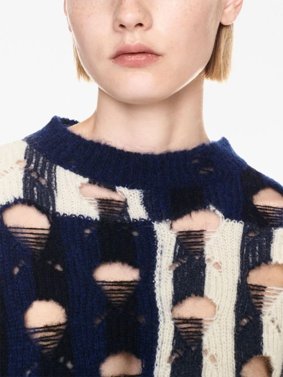Shop Off-white Multicolored Shibori Knit Sweater In Black