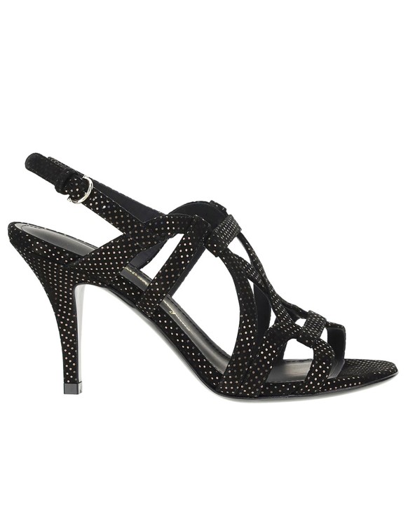 Ferragamo Gal Heel Sandals In Black