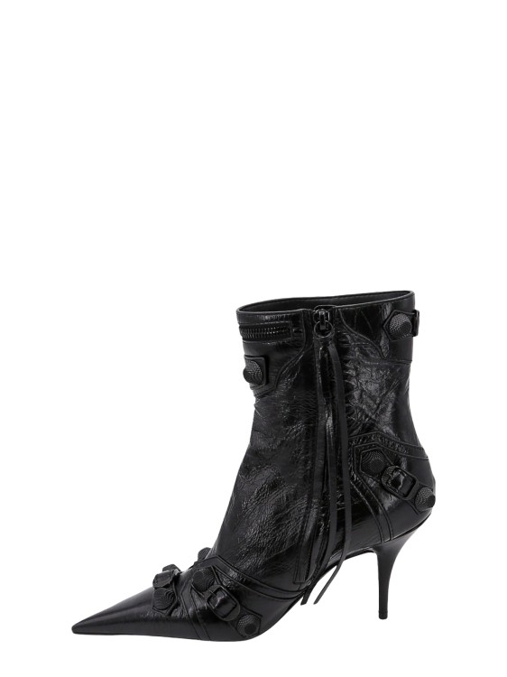 Shop Balenciaga Patent Leather Ankle Boots In Black