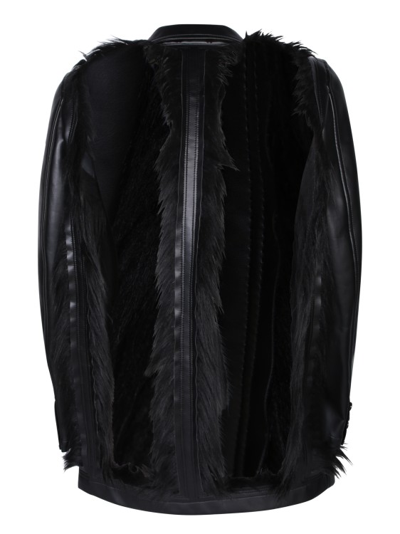 Shop Comme Des Garçons Faux-fur Details Jacket In Black