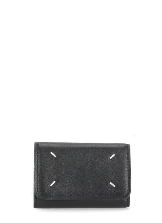 Maison Margiela Leather Wallet In Black