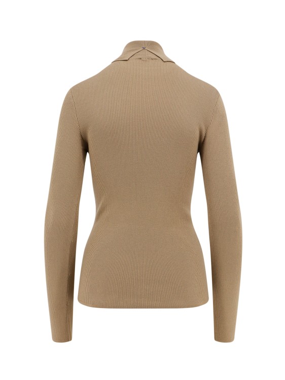 Shop Burberry Wool Blend Sweater With Ekd Label In Neutrals