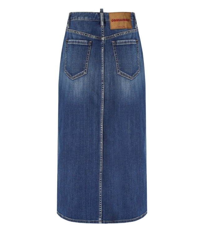 Shop Dsquared2 Blue Denim Long Skirt