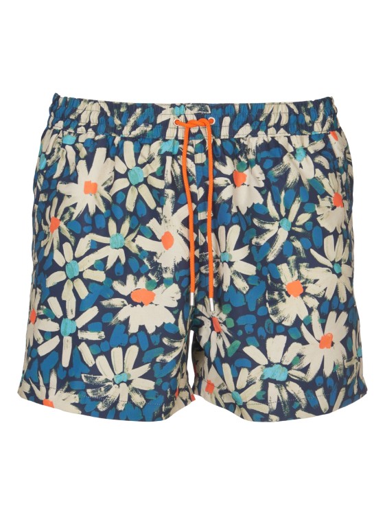 Shop Paul Smith Multicolor Floral Patterned Swimsuit In Grey