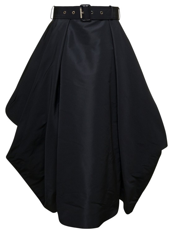 Alexander Mcqueen Skirt Polyfaille In Black