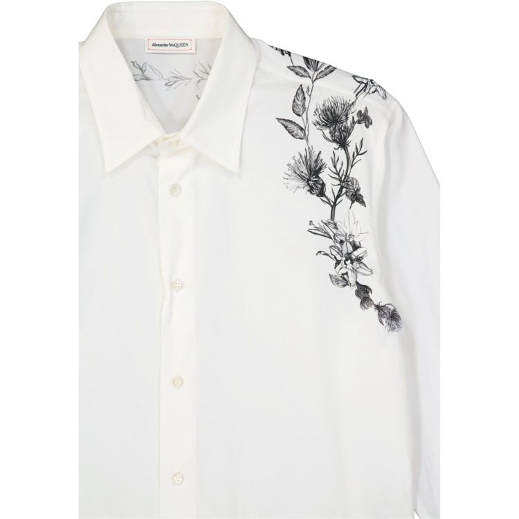 Shop Alexander Mcqueen Printed Shirt In White