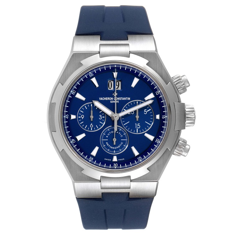 Vacheron Constantin Overseas Chronograph Blue Dial Watch 49150 In Not Applicable