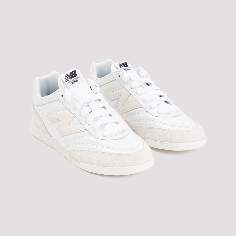 Shop Junya Watanabe Nb White Leather Sneakers