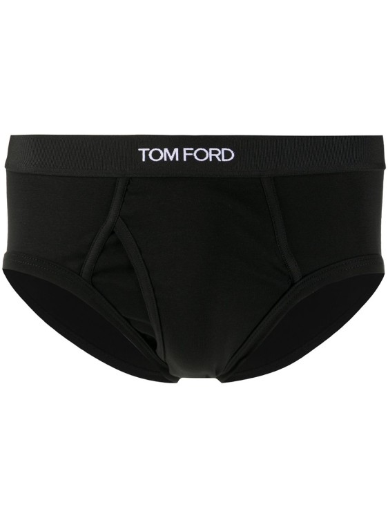 Shop Tom Ford Black Cotton-blend Briefs