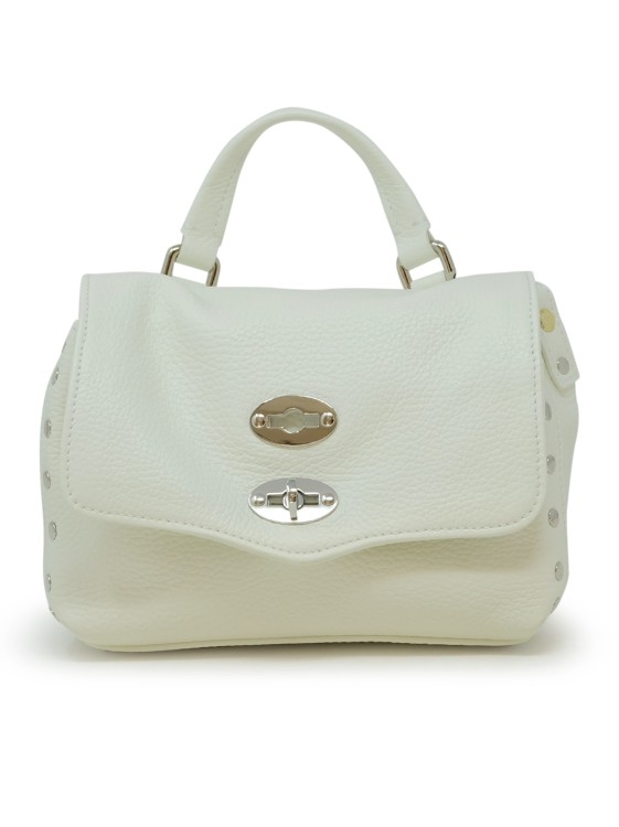 Shop Zanellato White Postina Daily Baby Giorno Leather Handbag